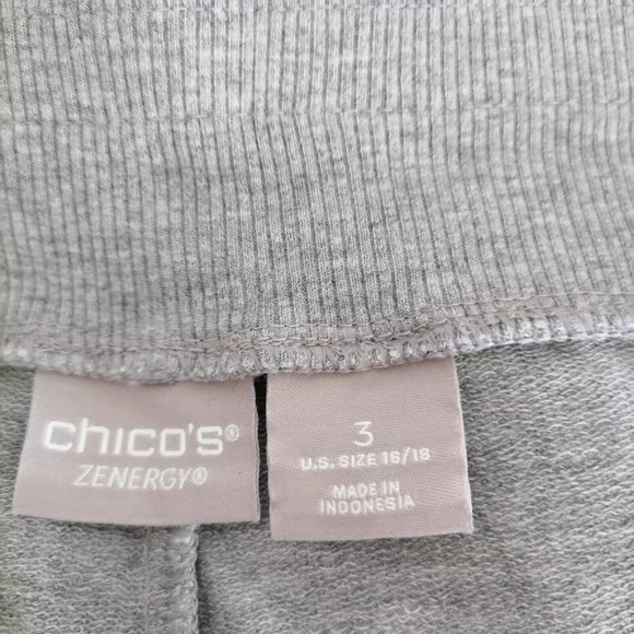 Chico's Zenergy Womens Gray High Waist Elastic Waist Crop Trouser Pants Size 16 - Picture 4 of 6
